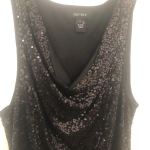Karen Kane Sequin Scoop Neck Tank